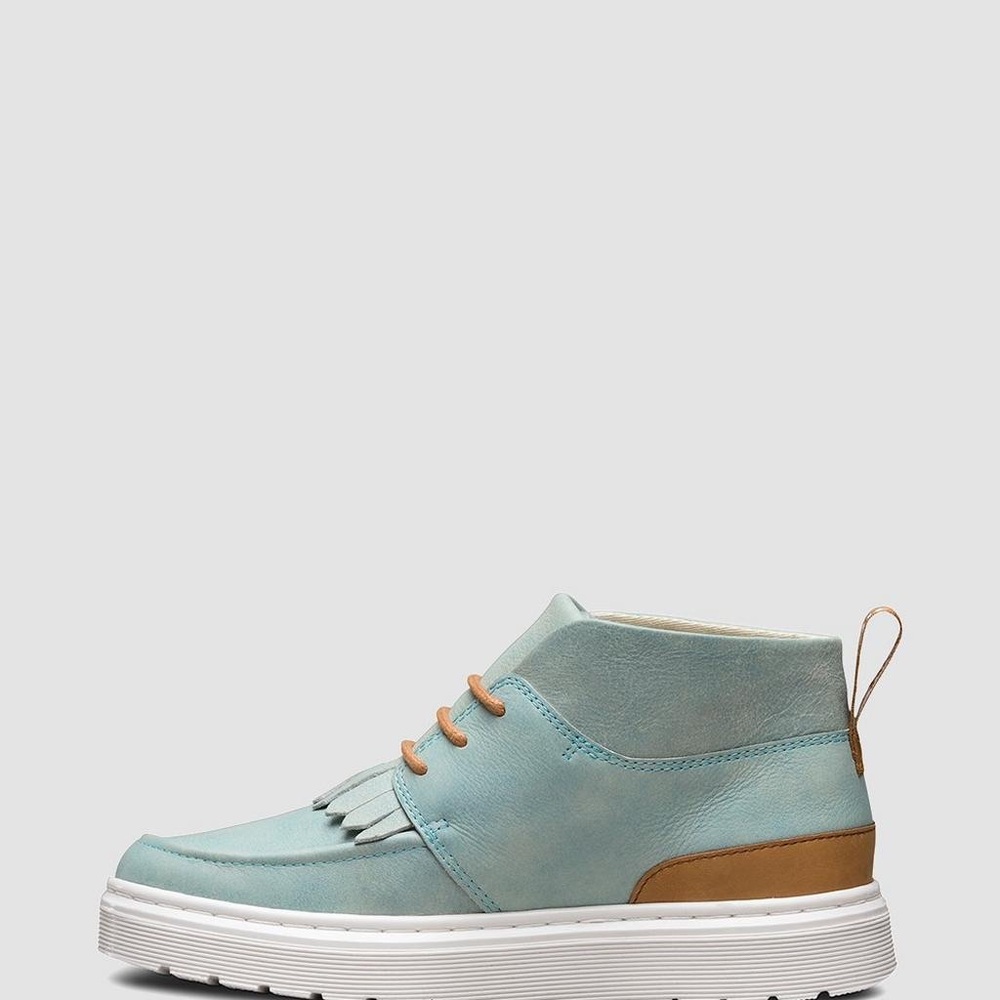 Dr. Martens Jamima San Diego Blue Green Leather Chukka Boots Size 8 - Picture 3 of 11